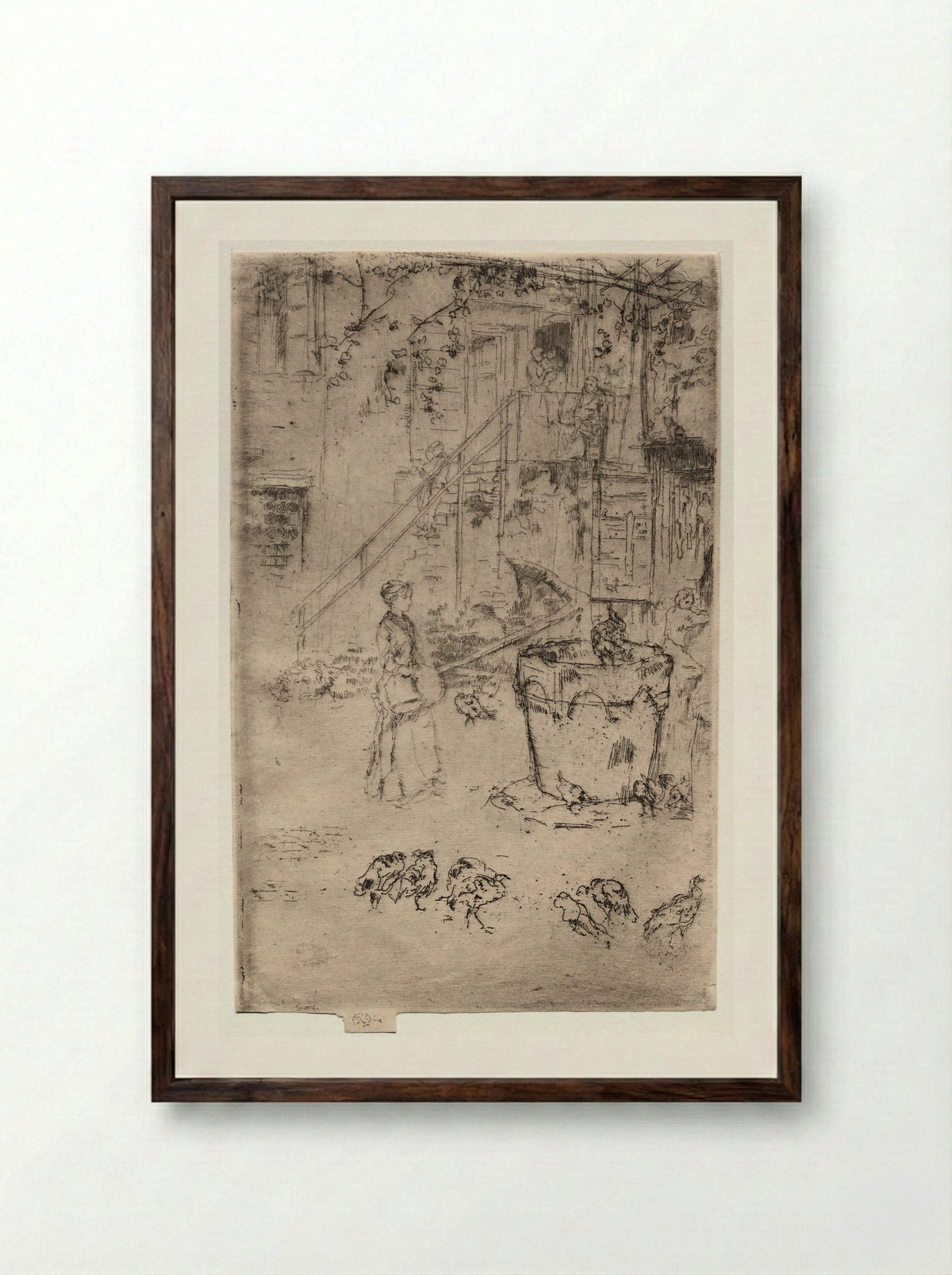 Turkeys - James McNeill Whistler - Framed Print Dark Wood