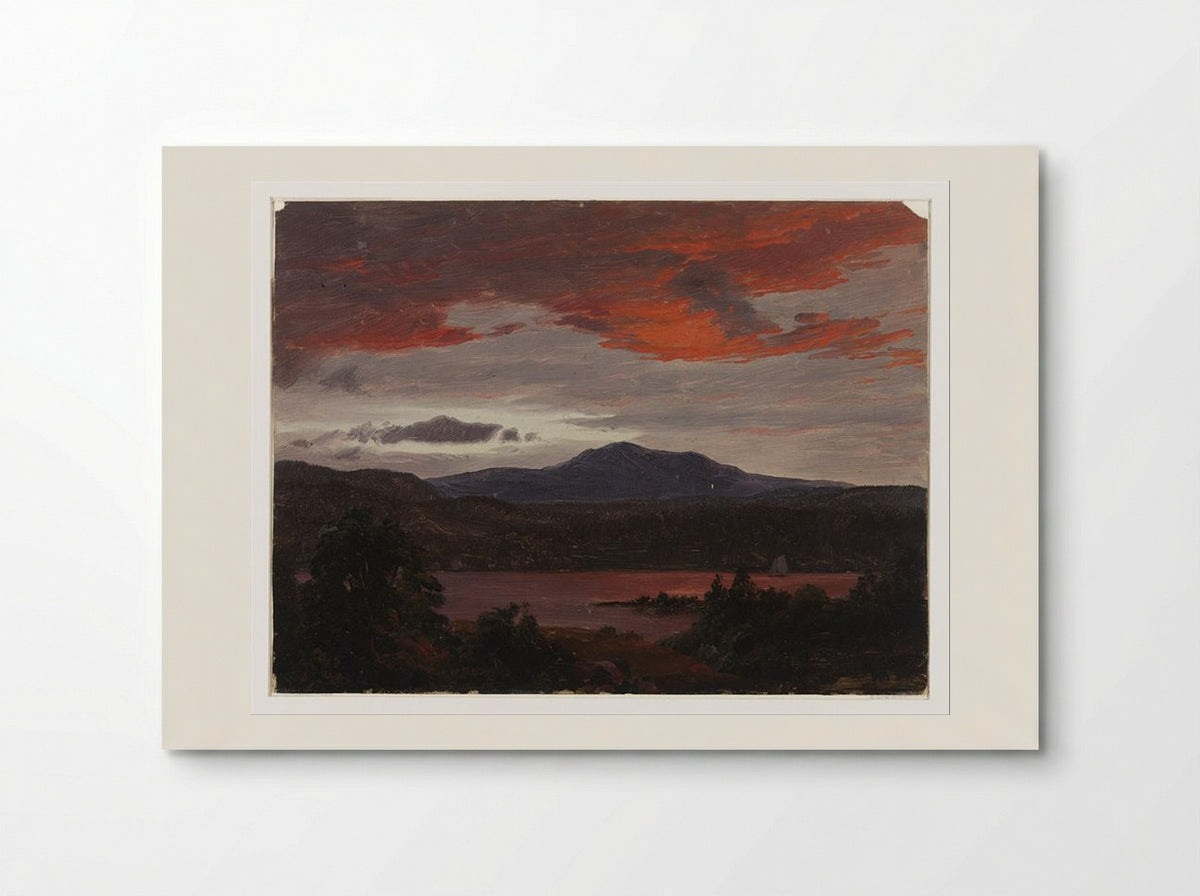 Turner Pond with Pomola Peak and Baxter Peak, Maine - Frederic Edwin Church - Poster