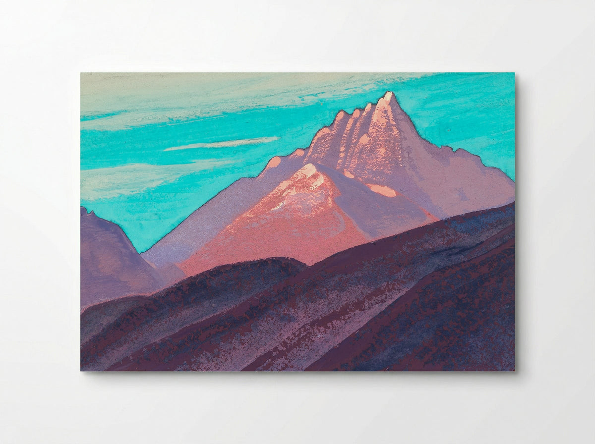 Turquoise Sky, Pink Mountains, Purple Foot - Nicholas Roerich - Poster
