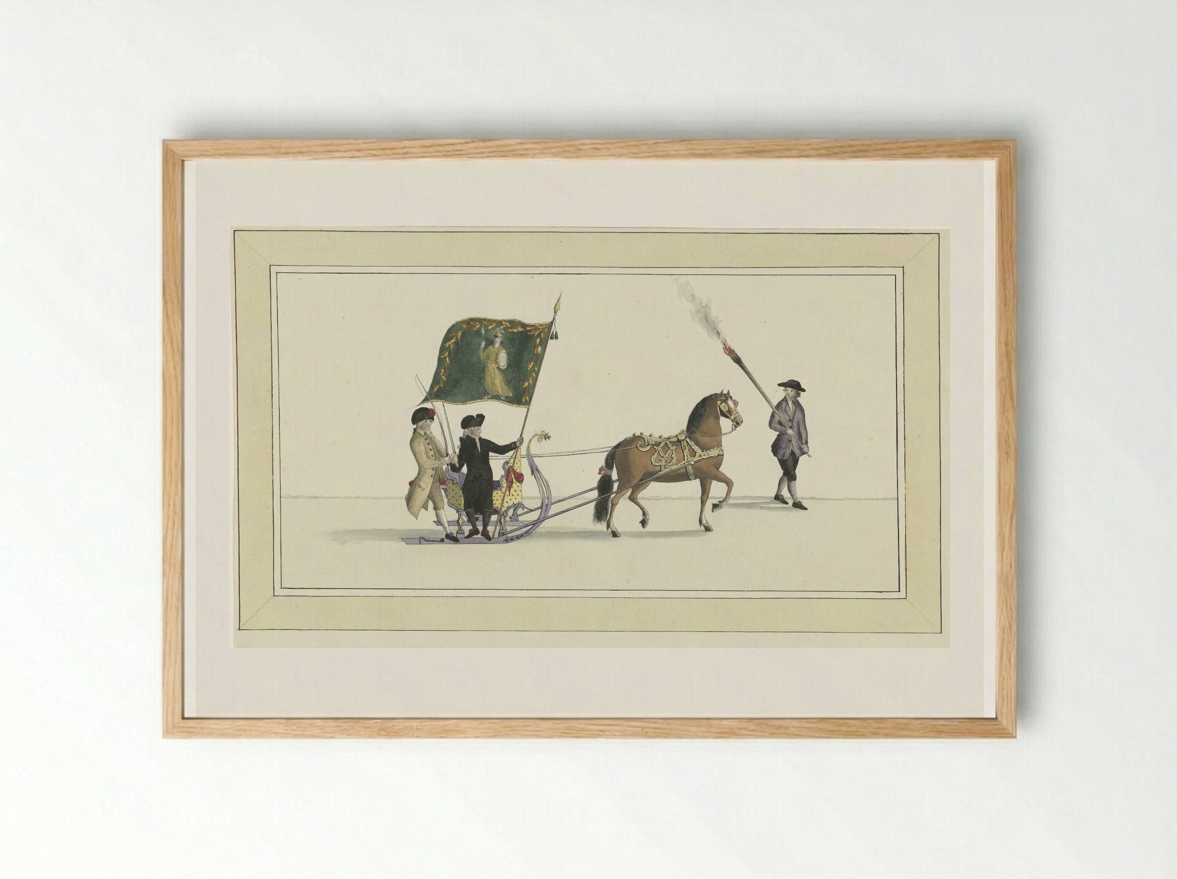 Twaalfde slede - Abraham Delfos - Framed Print Wood