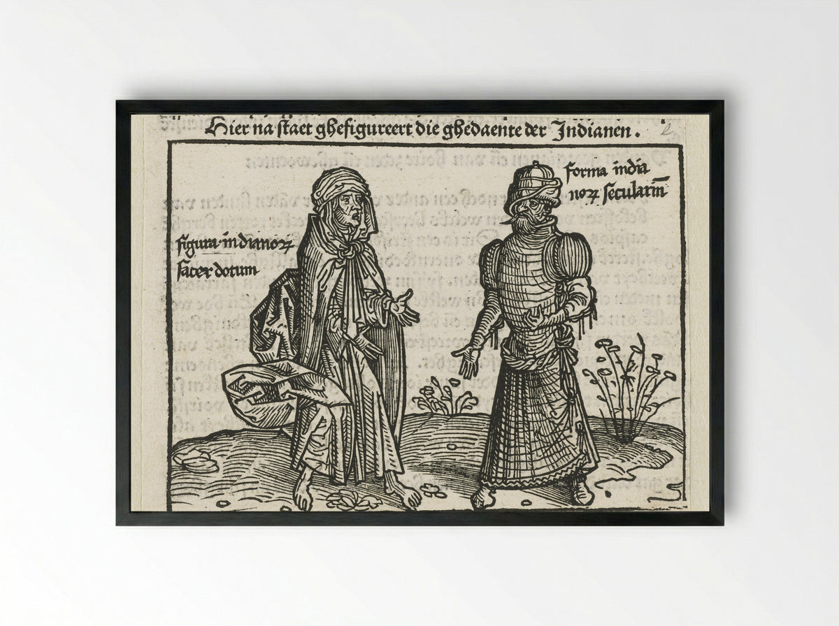 Twee Ethiopiërs - Erhard Reuwich - Framed Print Black
