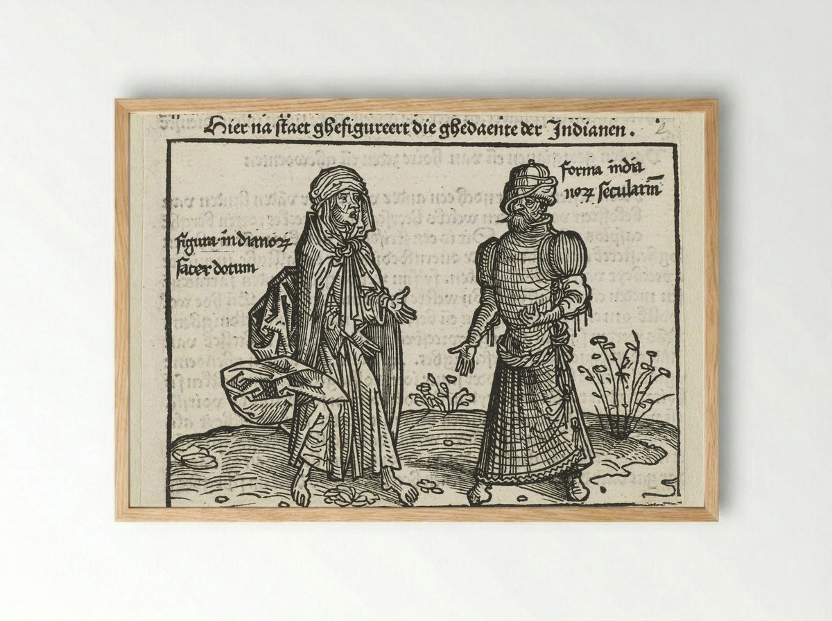 Twee Ethiopiërs - Erhard Reuwich - Framed Print Wood