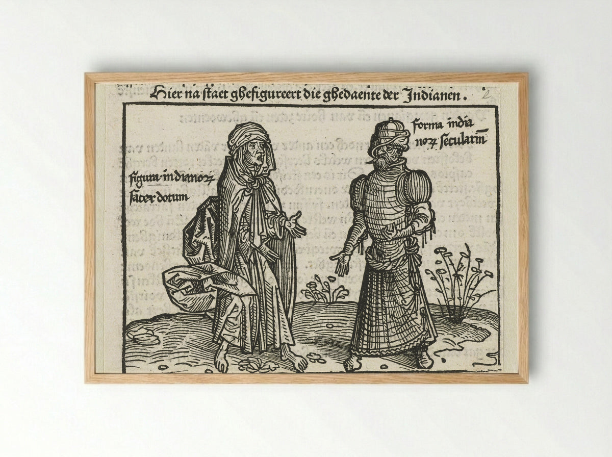 Twee Ethiopiërs - Erhard Reuwich - Framed Print Wood