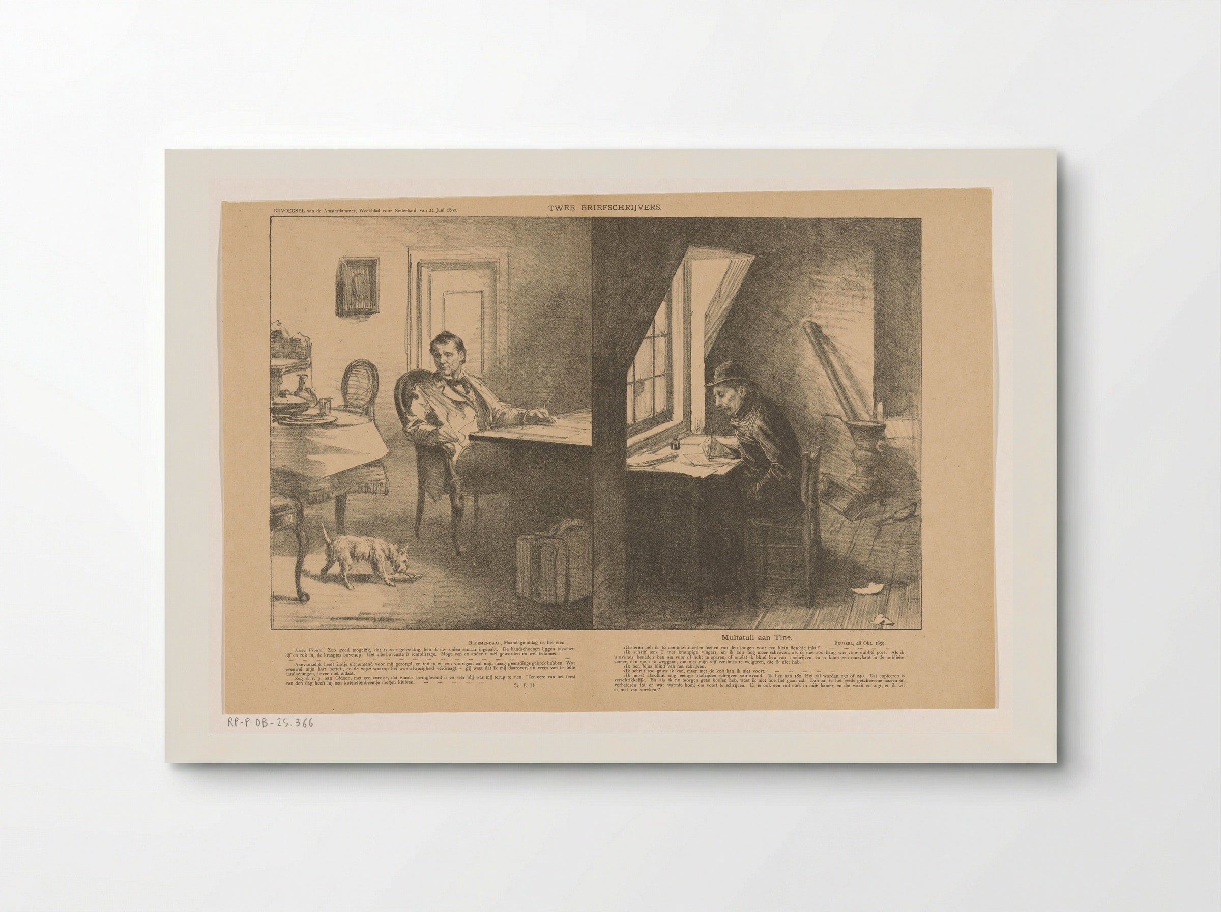 Twee briefschrijvers - Johan Braakensiek - Poster