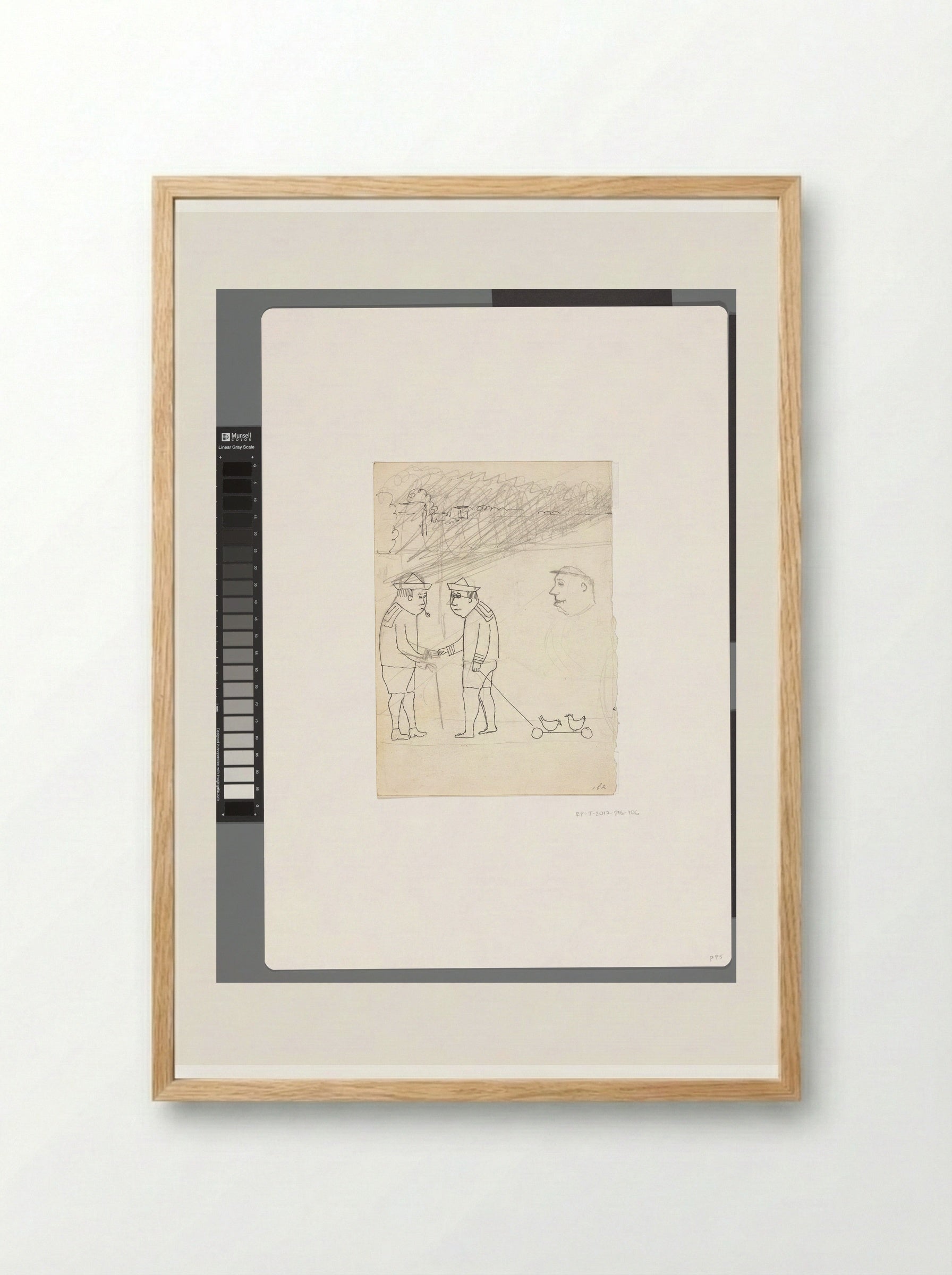 Twee figuren in een matrozenpak schudden elkaar de hand - Willem Westbroek - Framed Print Wood