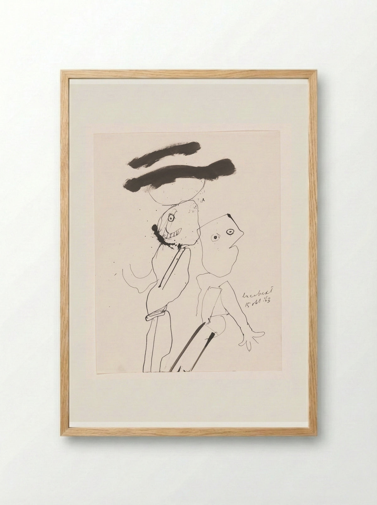 Twee figuren - Lucebert - Framed Print Wood