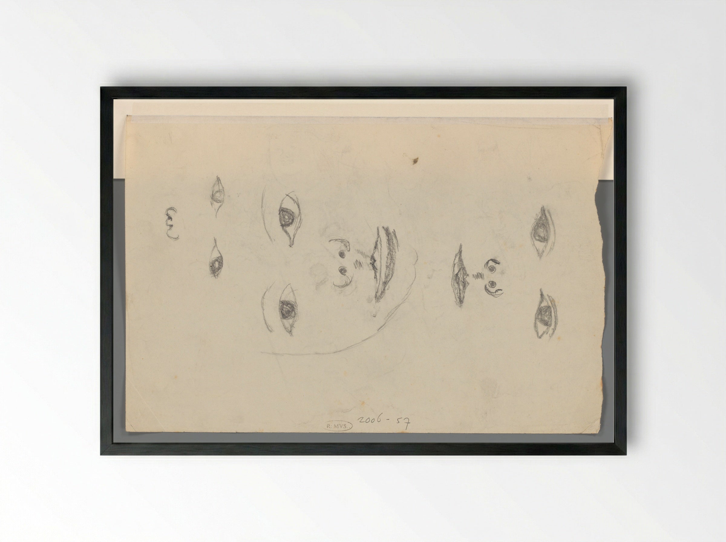 Twee gezichten en een gezicht zonder mond - Henk Henriët - Framed Print Black