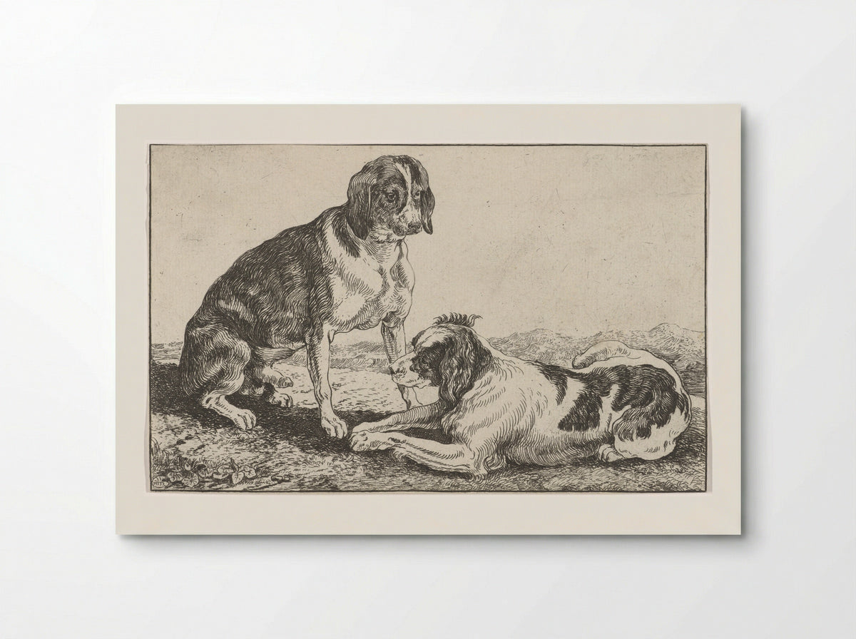 Twee honden (Two Dogs) - Johan le Ducq - Poster
