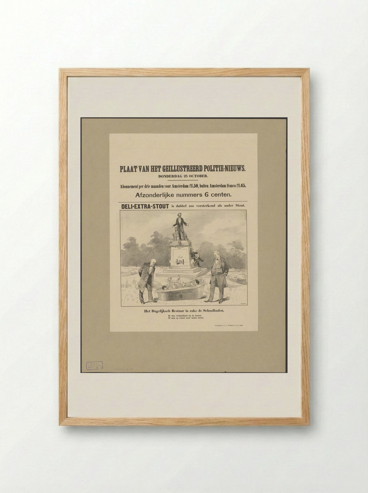 Twee jongens in een badkuip - Alfaro Reijding - Framed Print Wood