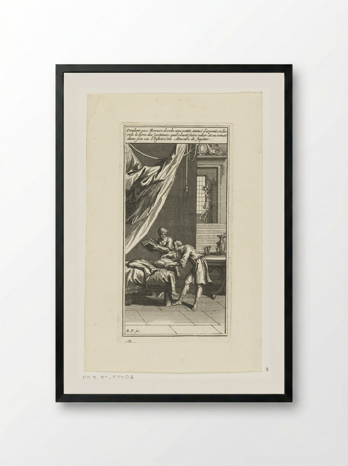 Twee mannen bladeren in boeken - Andries van Buysen (Sr.) - Framed Print Black