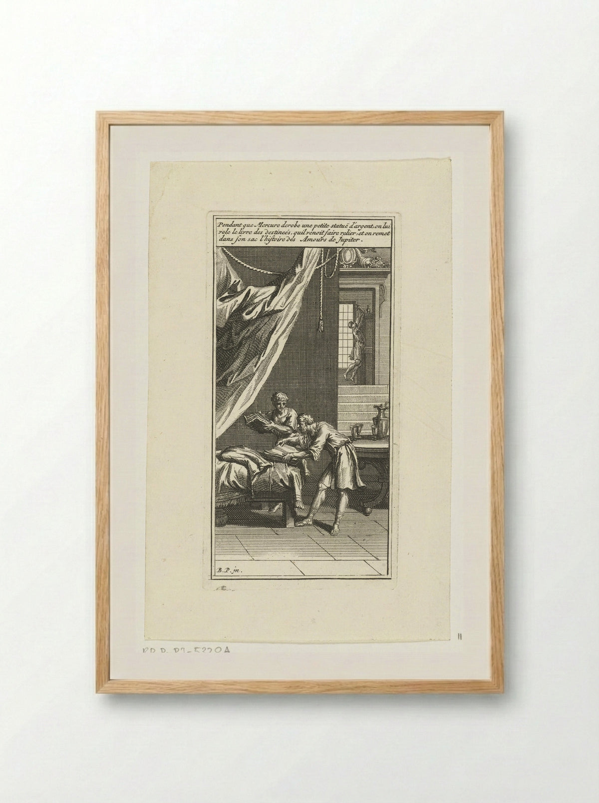 Twee mannen bladeren in boeken - Andries van Buysen (Sr.) - Framed Print Wood
