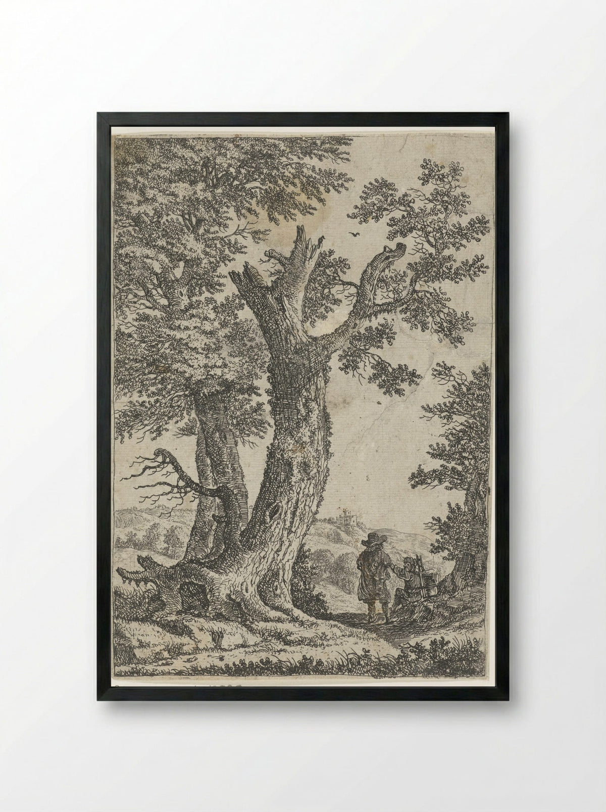 Twee mannen in gesprek - Willem van Bemmel - Framed Print Black