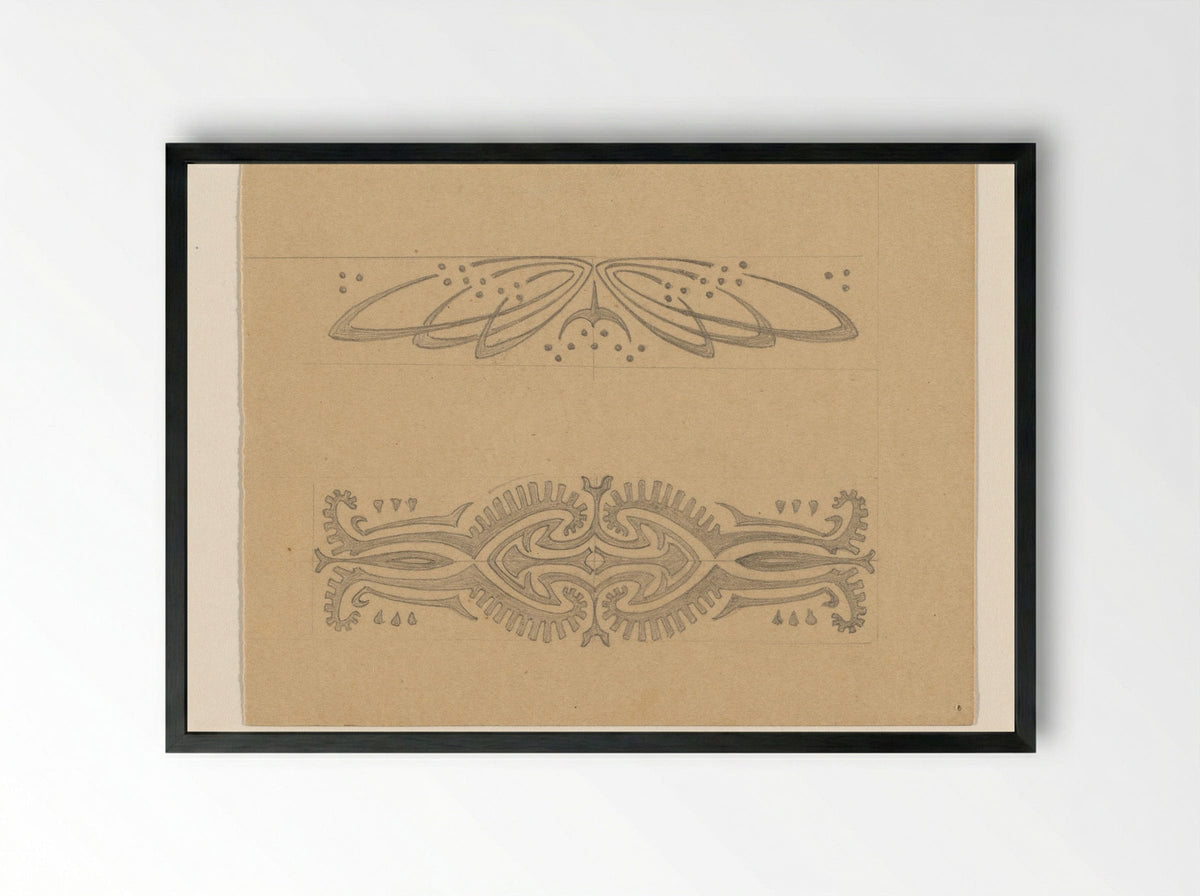 Twee ornamenten - Julie de Graag - Framed Print Black
