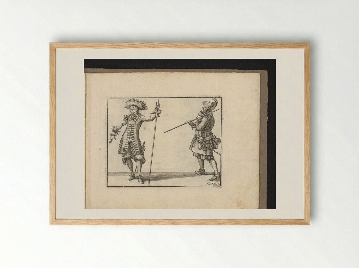 Twee piekeniers (Two Pikemen) - Jean Moncornet - Framed Print Wood