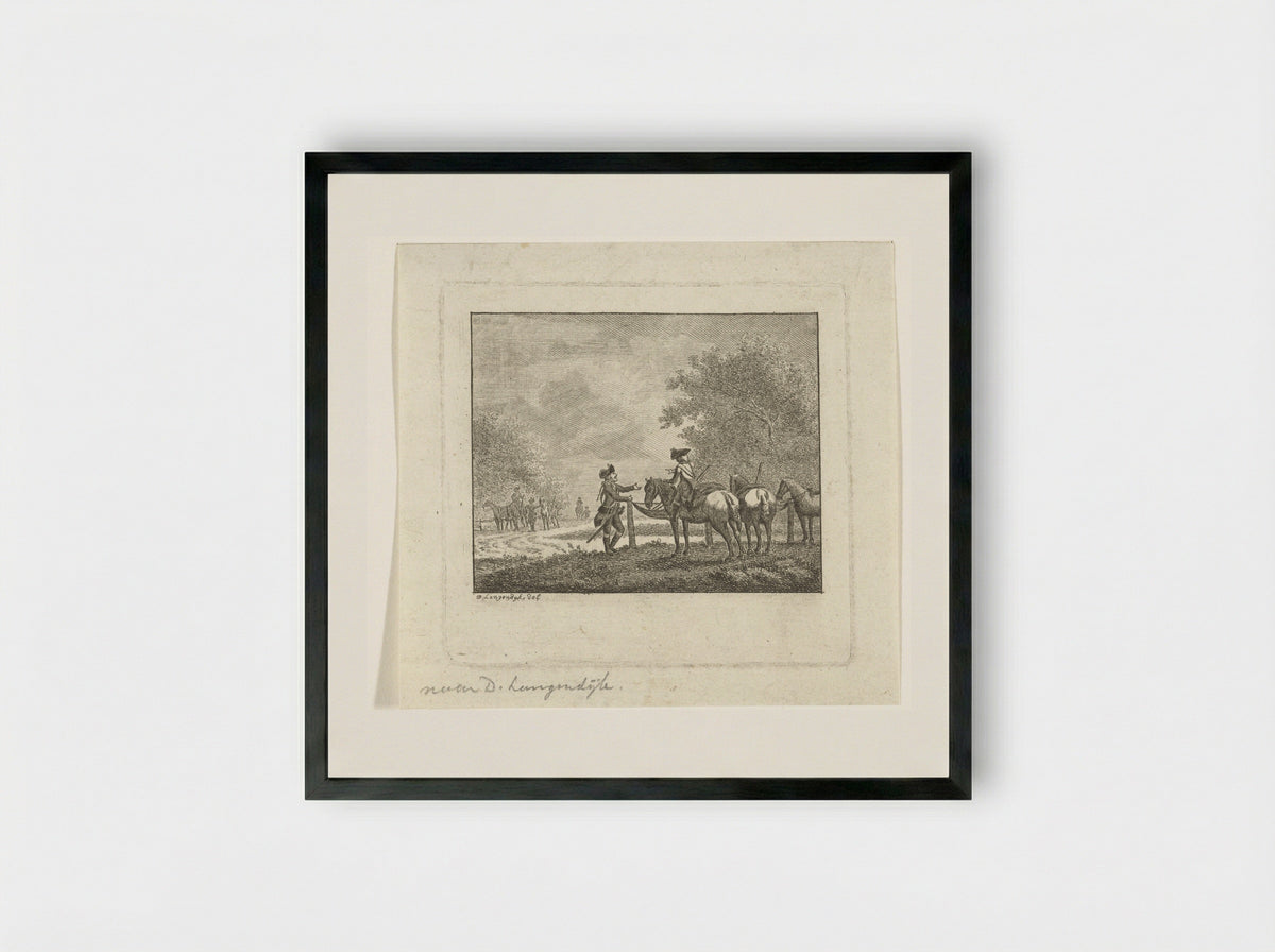 Twee soldaten in gesprek - Joannes Bemme - Framed Print Black