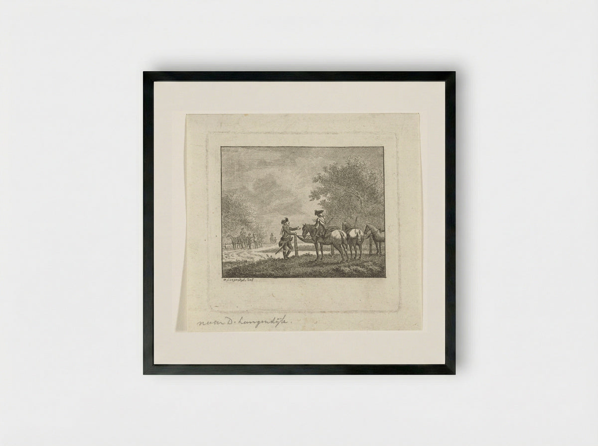 Twee soldaten in gesprek - Joannes Bemme - Framed Print Black
