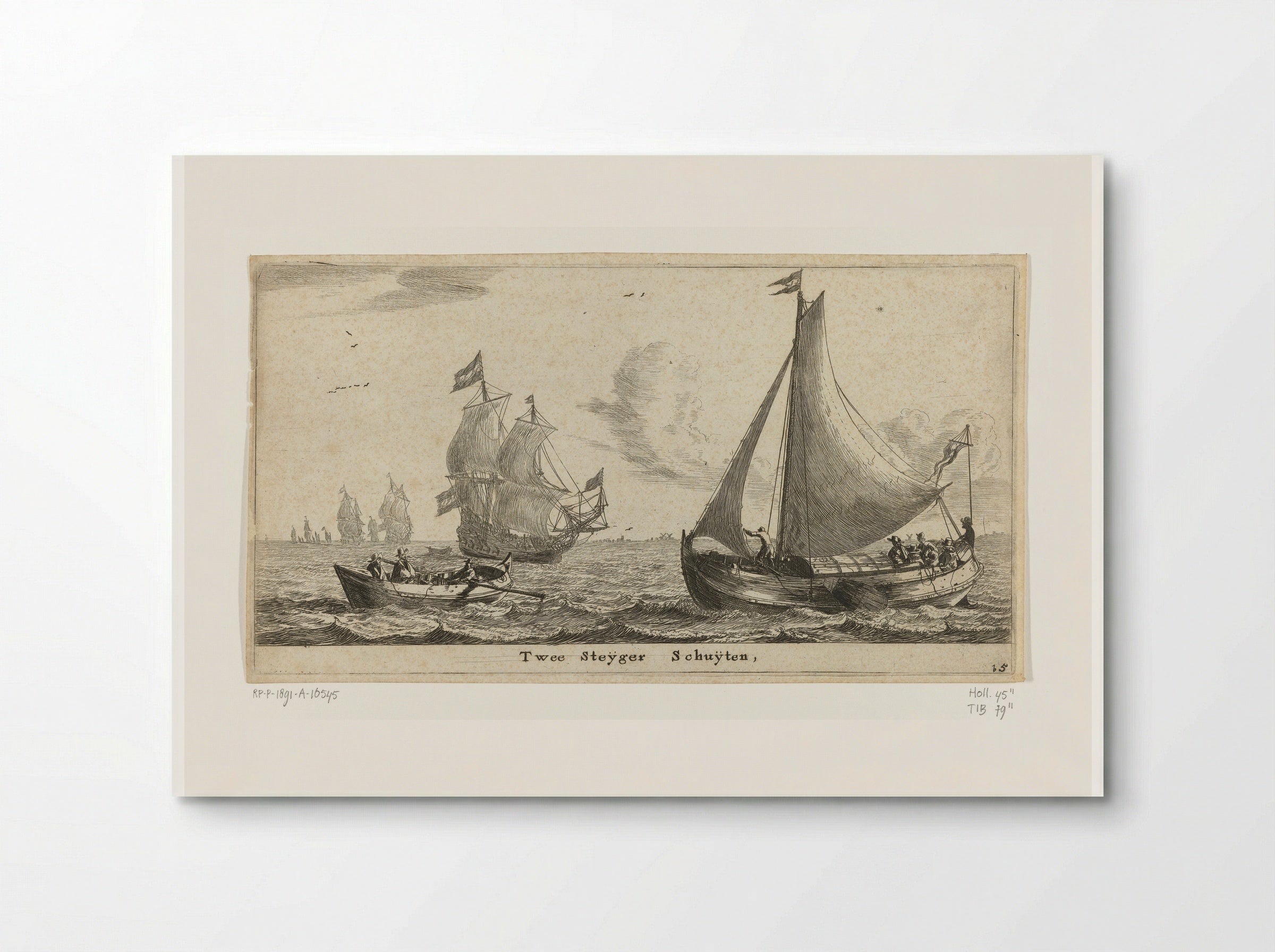 Twee steigerschuiten (Two Jetty Boats) - Reinier Nooms - Poster