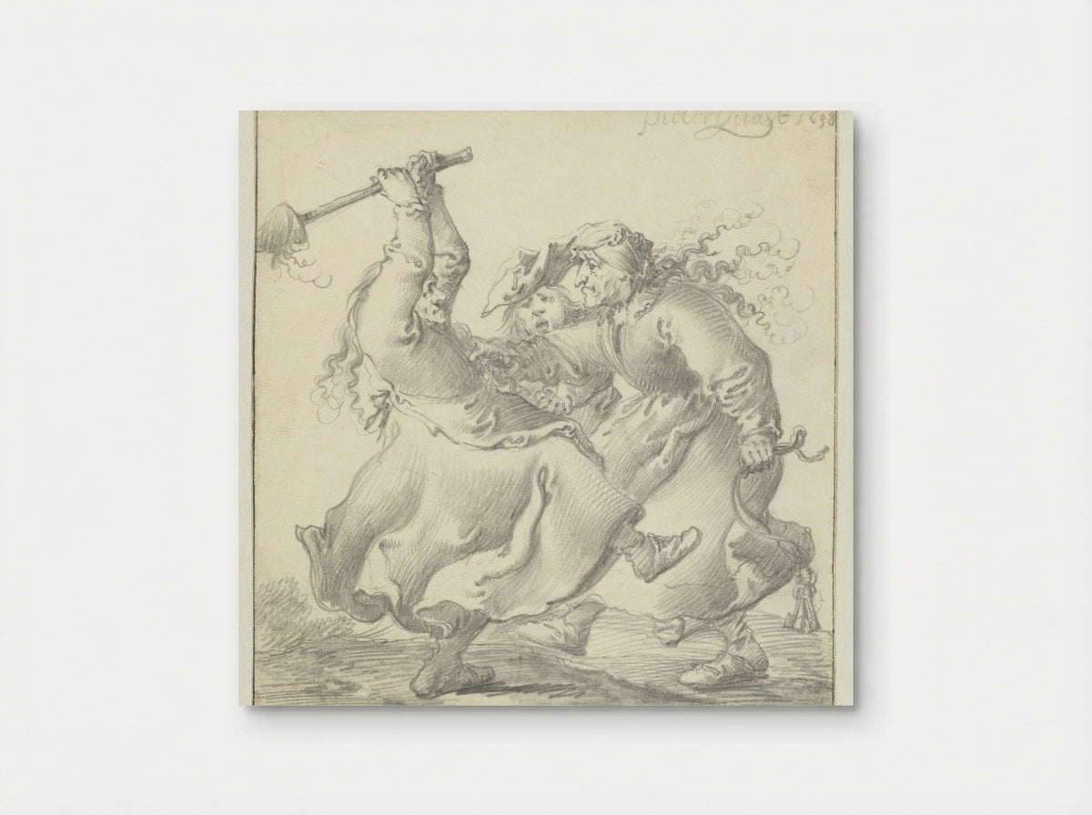 Twee vechtende vrouwen (Two Fighting Women) - Pieter Jansz. Quast - Poster