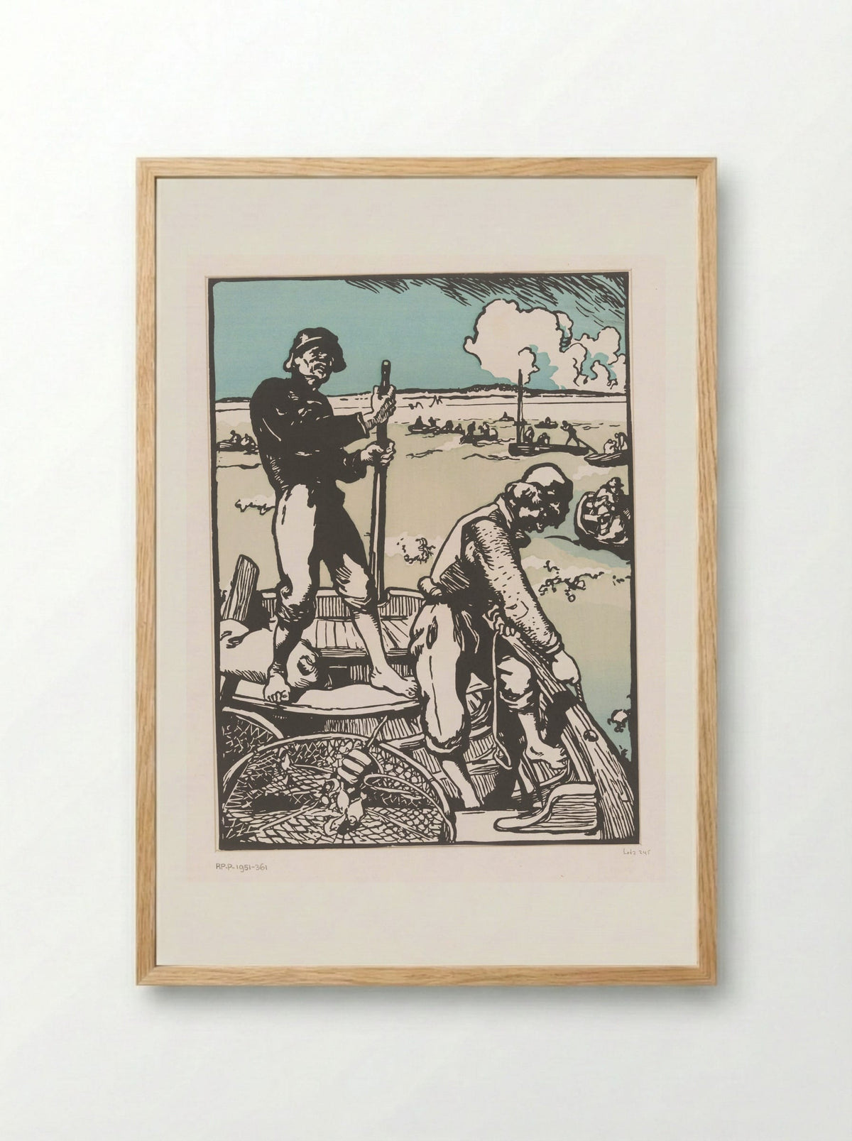 Twee vissers (Two Fishermen) - Auguste Lepère - Framed Print Wood
