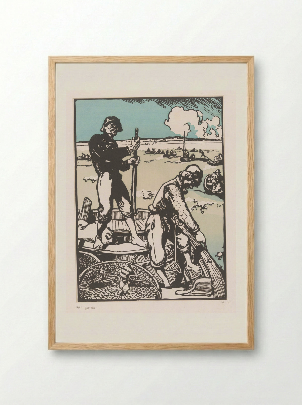 Twee vissers (Two Fishermen) - Auguste Lepère - Framed Print Wood