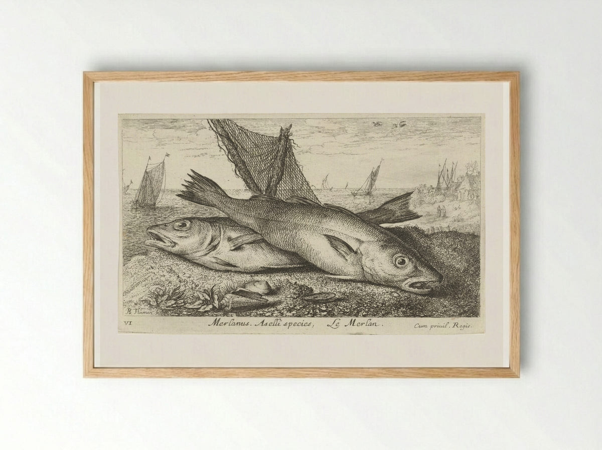 Twee wijtingen op het strand - Albert Flamen - Framed Print Wood