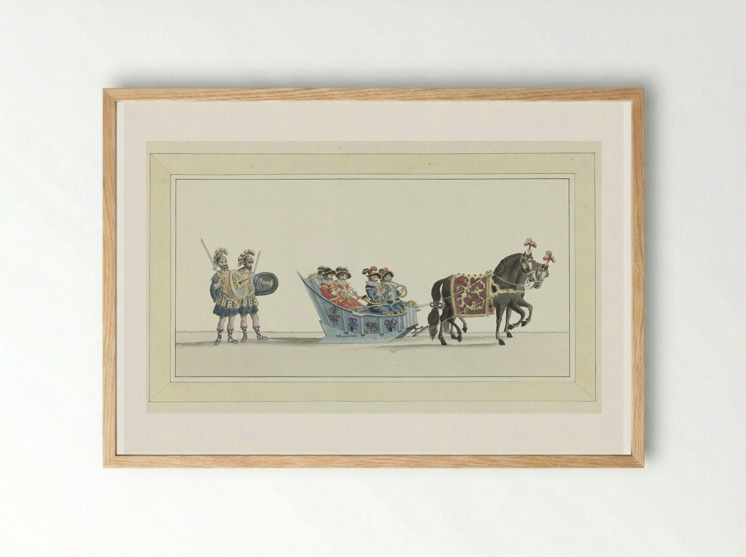 Tweede slede (Second Sleigh) - Abraham Delfos - Framed Print Wood