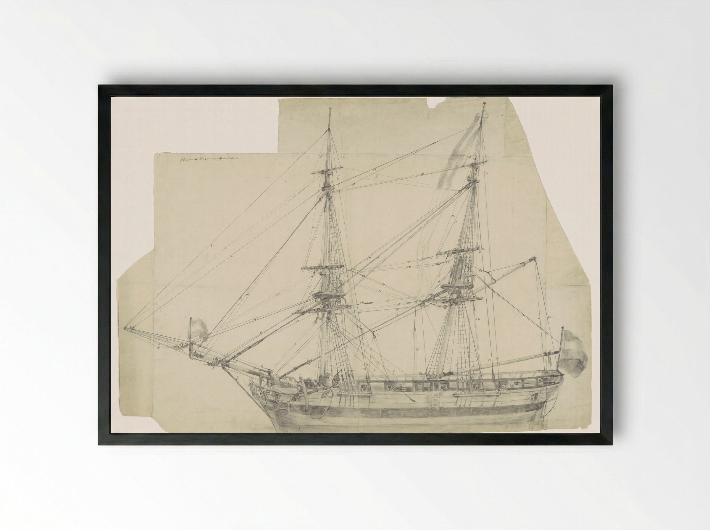 Tweemaster van veertien stukken - Willem Anthonie van Deventer - Framed Print Black