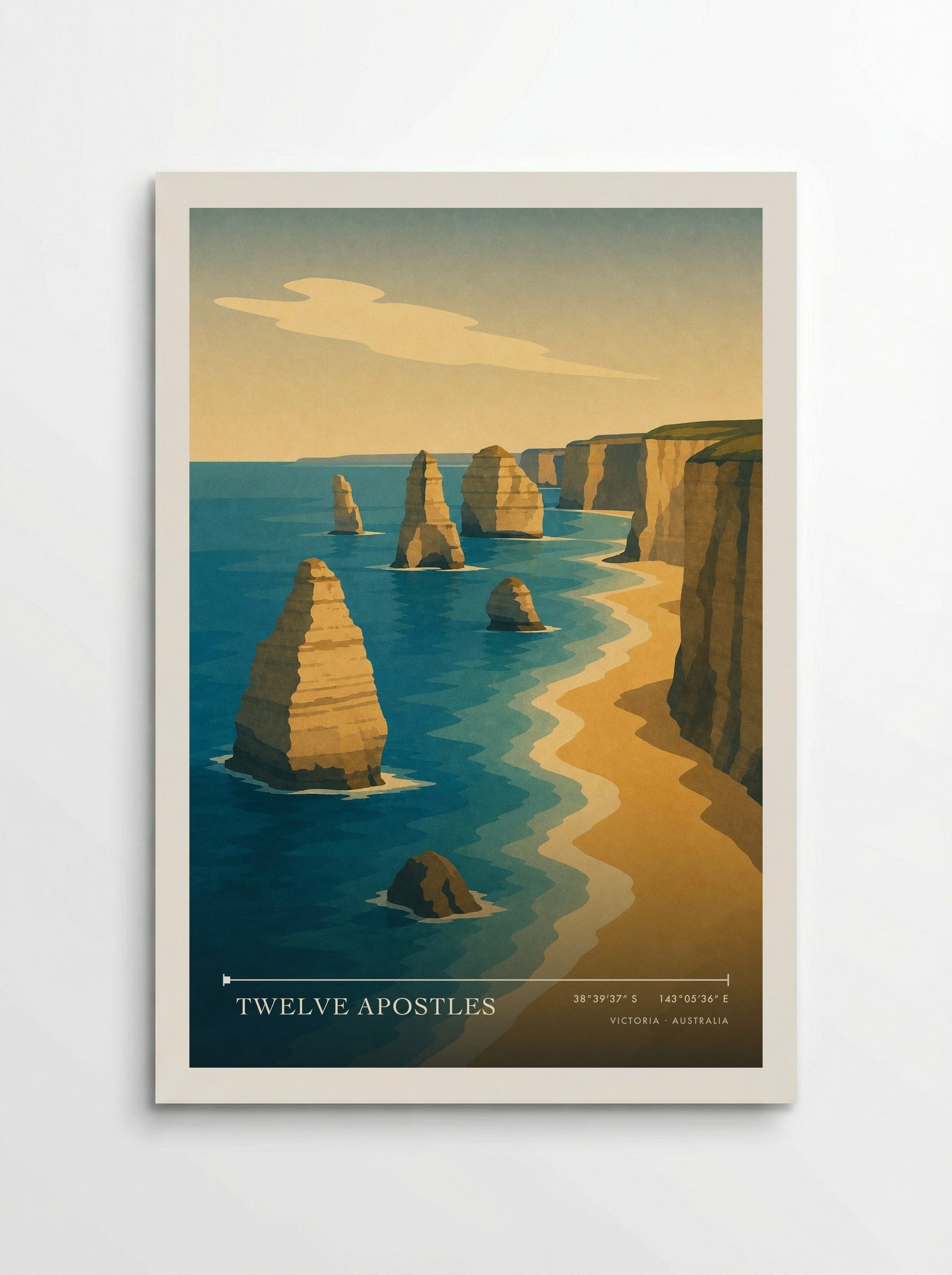 Twelve Apostles Travel Poster Artwork - Poster