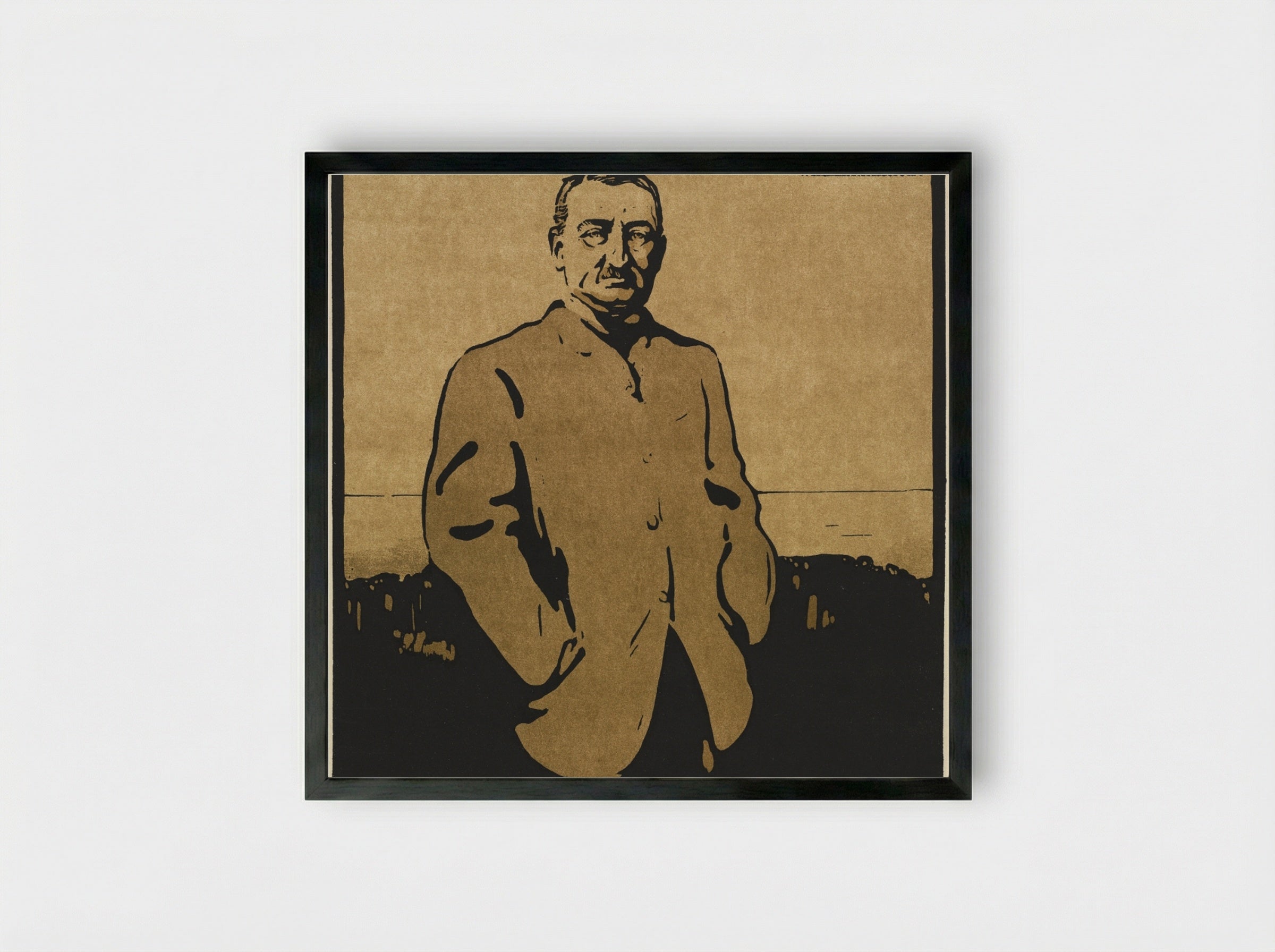 Twelve Portraits: Cecil Rhodes - William Nicholson - Framed Print Black