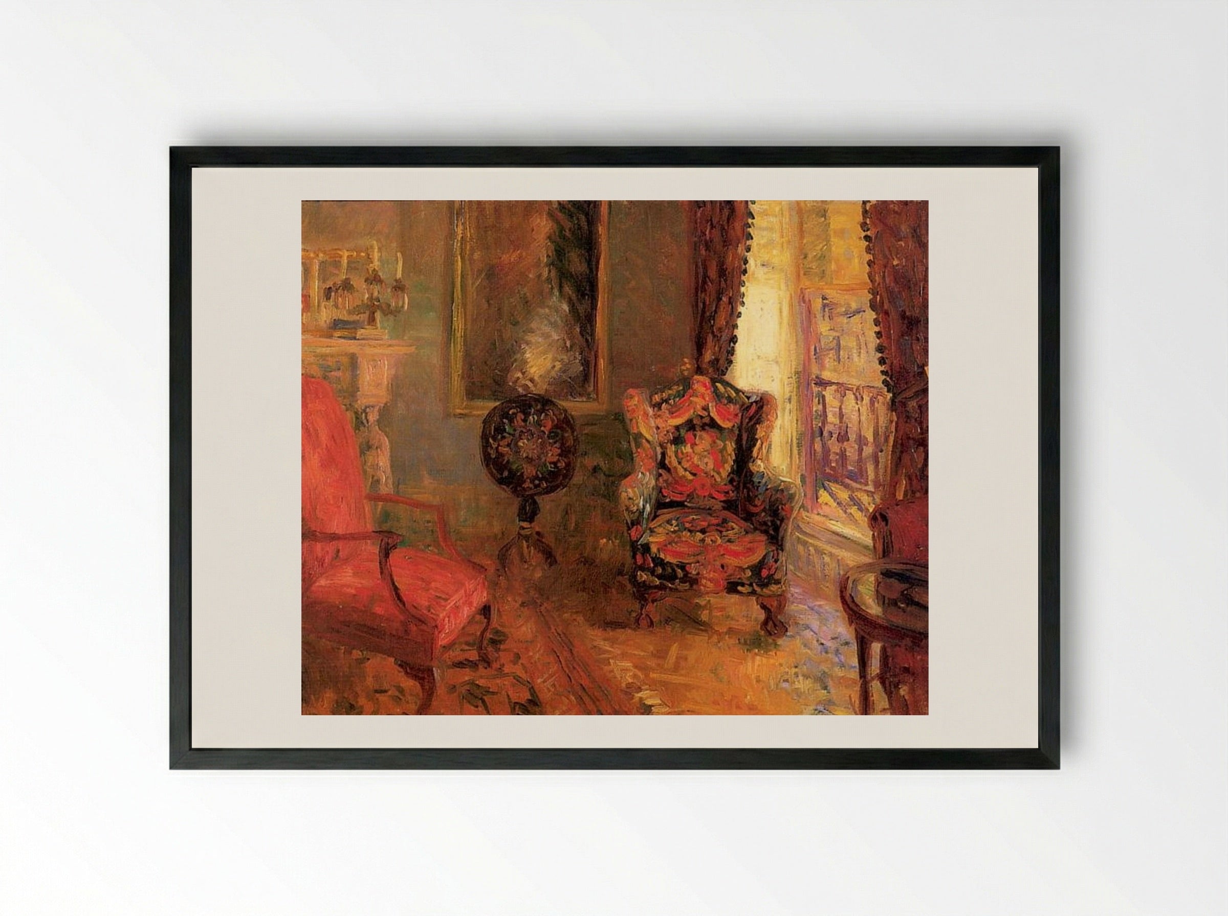 Twenty-Three Fifth Avenue, Interior - William James Glackens - Framed Print Black