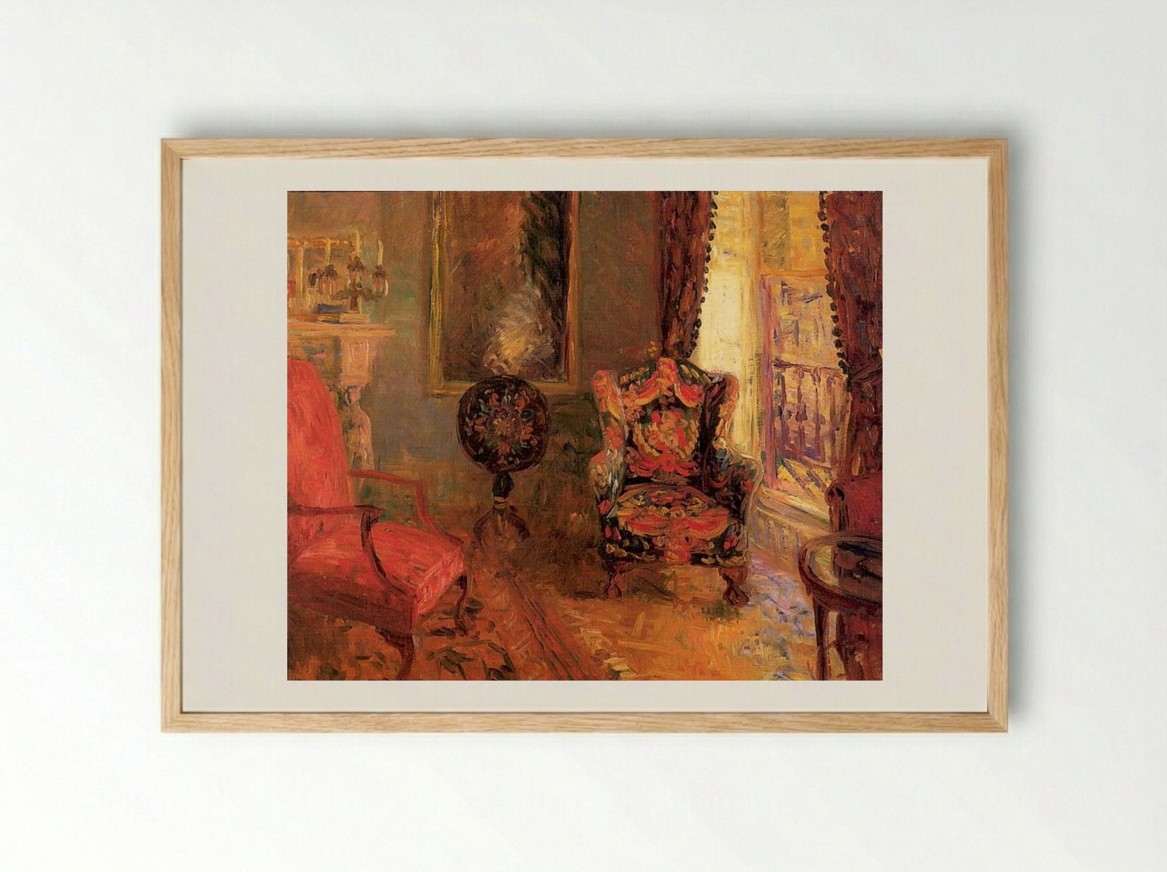Twenty-Three Fifth Avenue, Interior - William James Glackens - Framed Print Wood