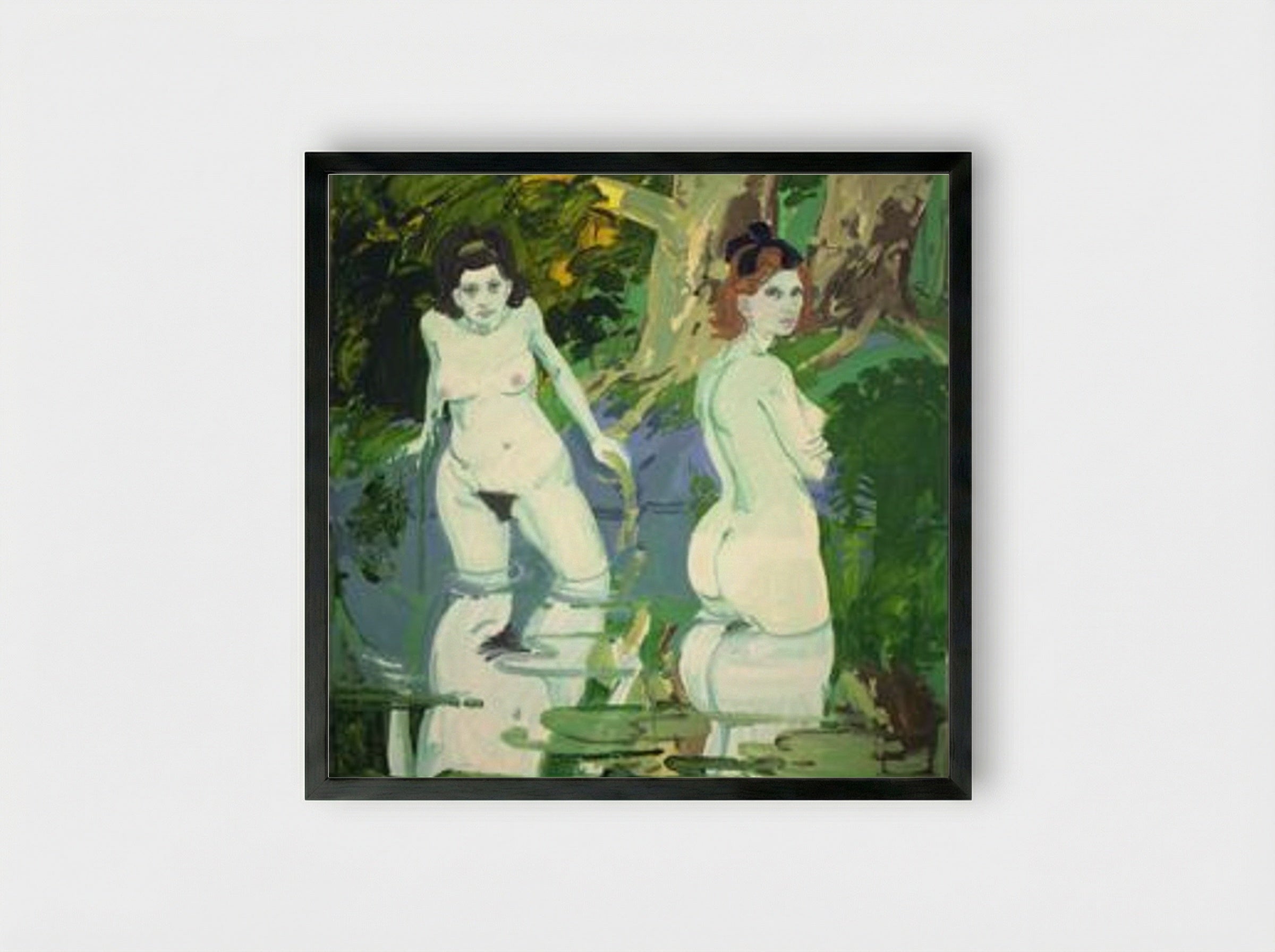 Twice - Neil Welliver - Framed Print Black