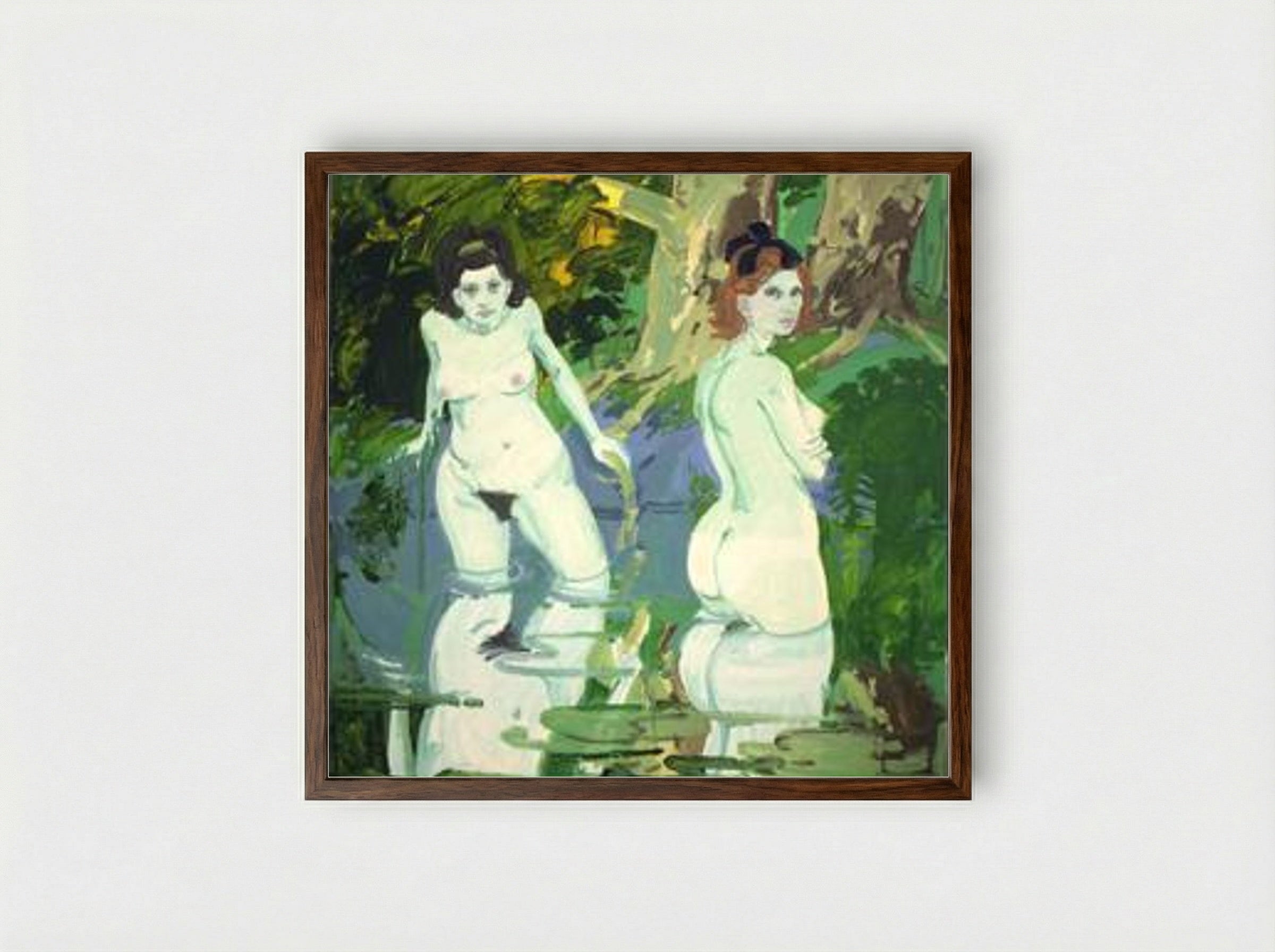 Twice - Neil Welliver - Framed Print Dark Wood