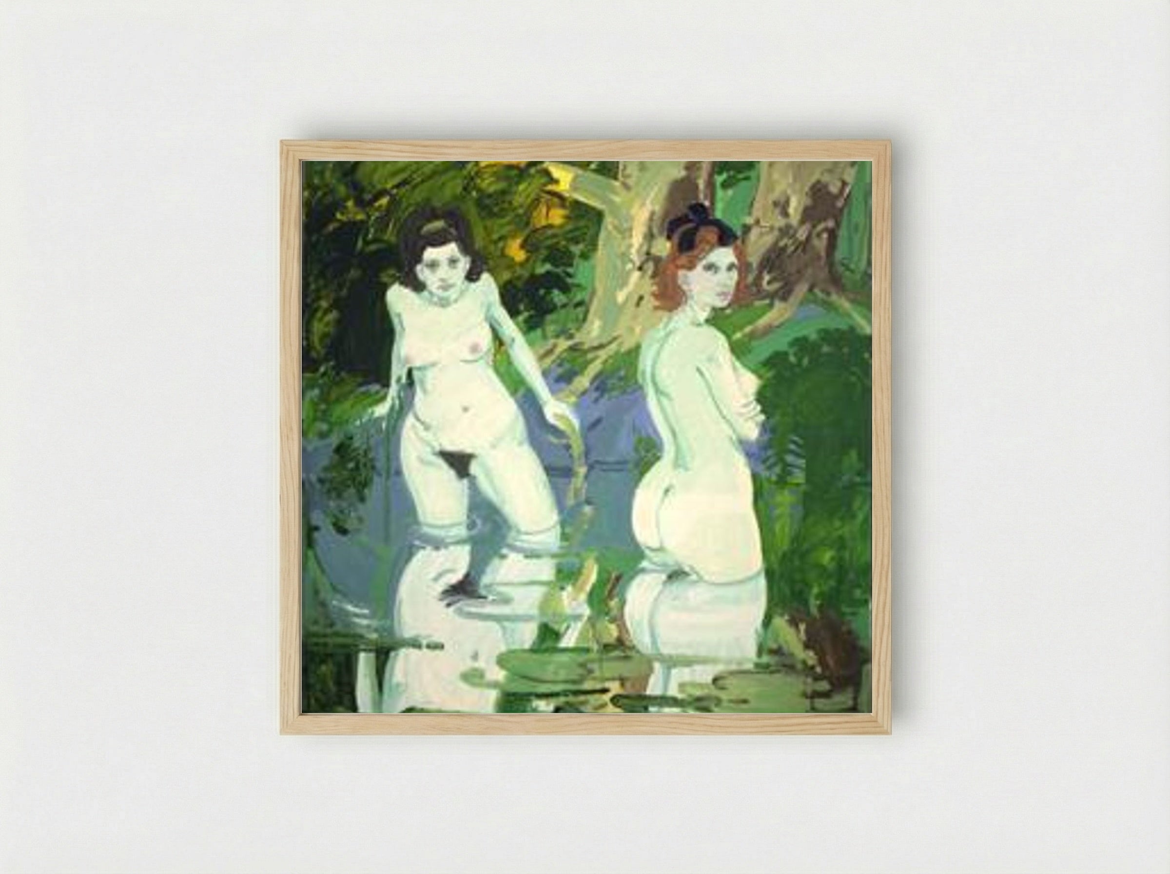 Twice - Neil Welliver - Framed Print Wood