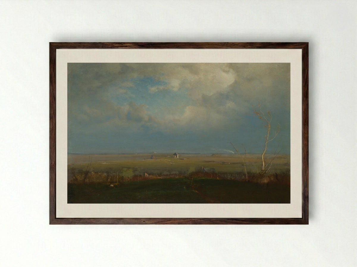 Twilight in Italy - George Inness - Framed Print Dark Wood
