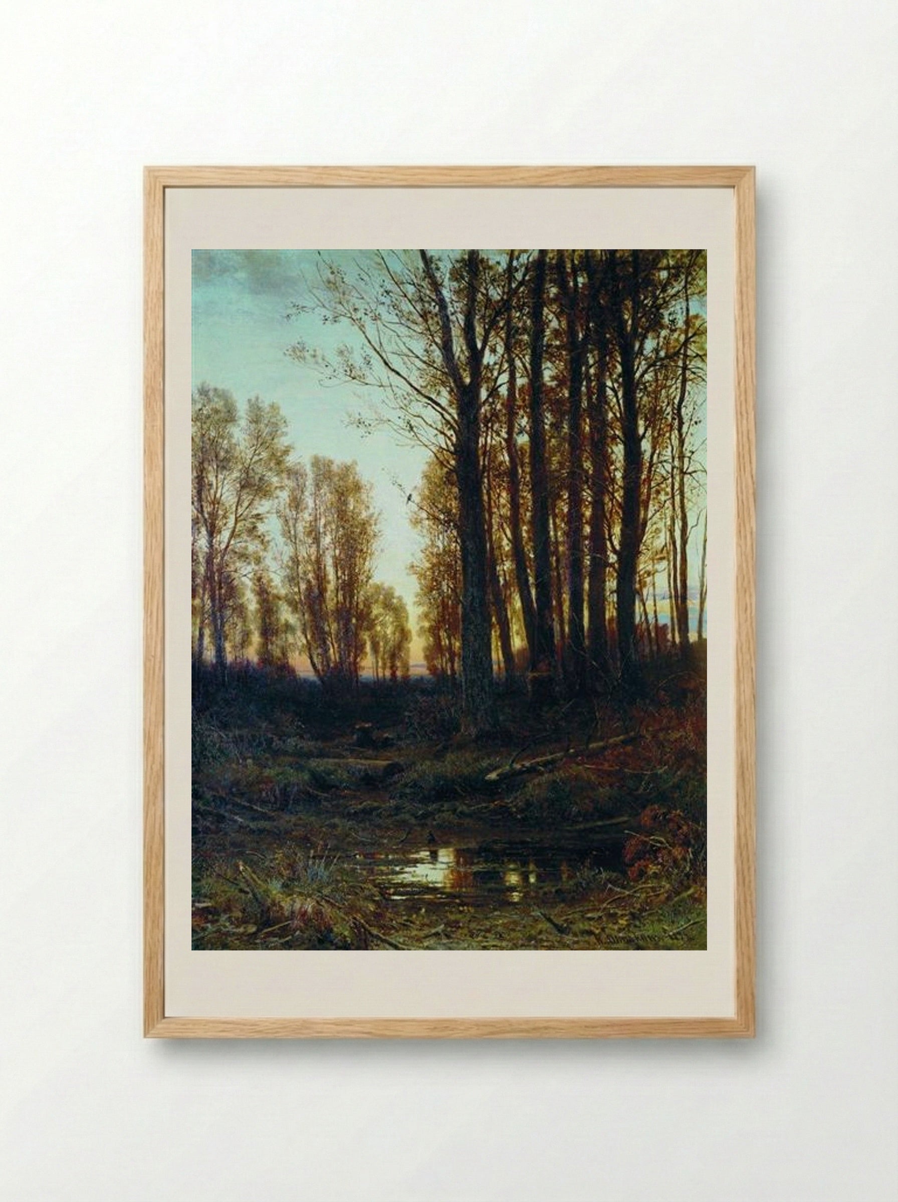 Twilight. After Sunset - Ivan Shishkin - Framed Print Wood
