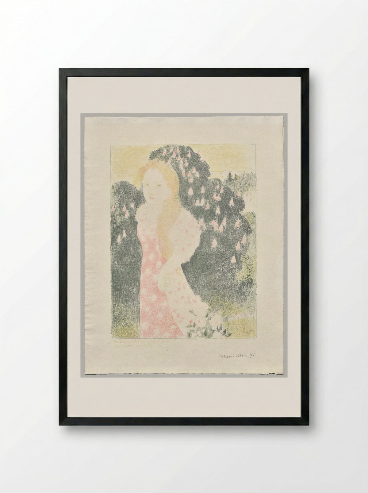 Twilights Have the Softness of Old Paintings - Maurice Denis - Framed Print Black