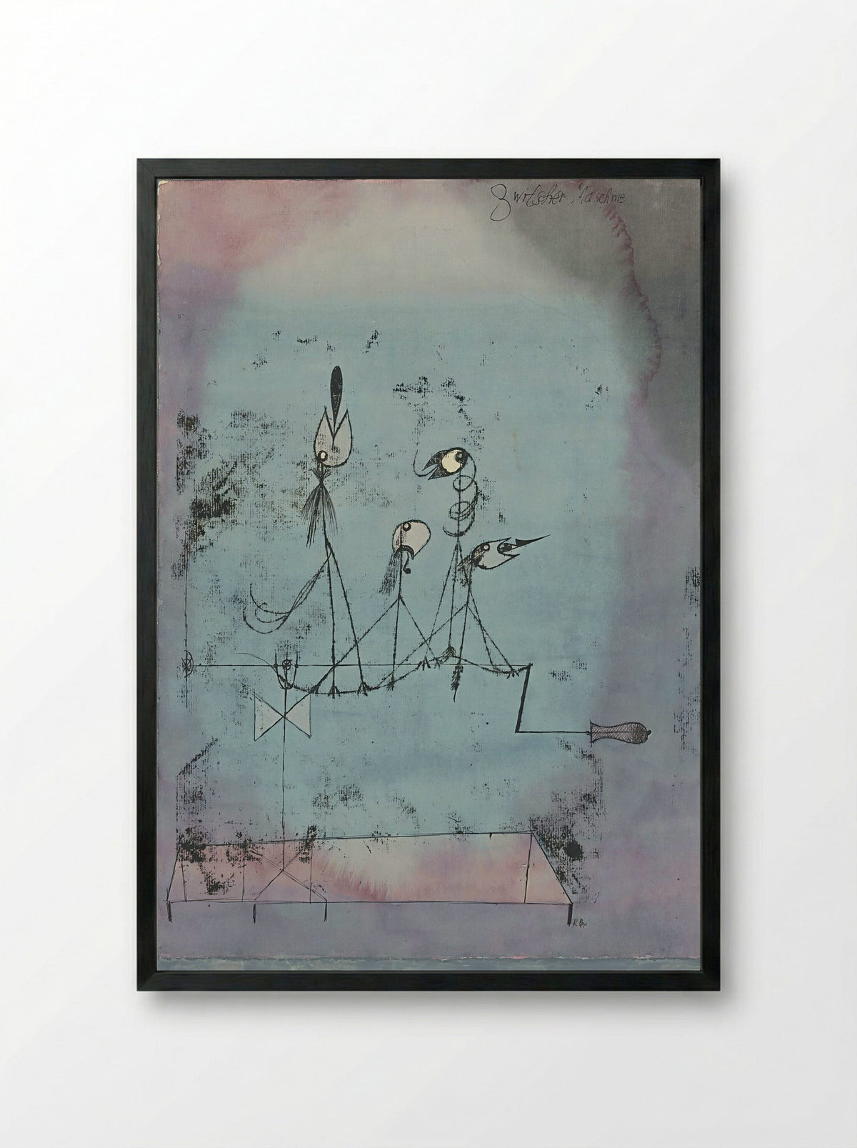 Twittering Machine - Paul Klee - Framed Print Black