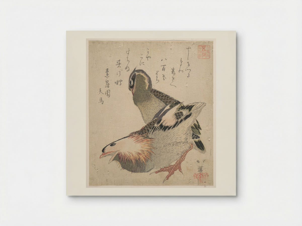 Two Birds - Totoya Hokkei - Poster