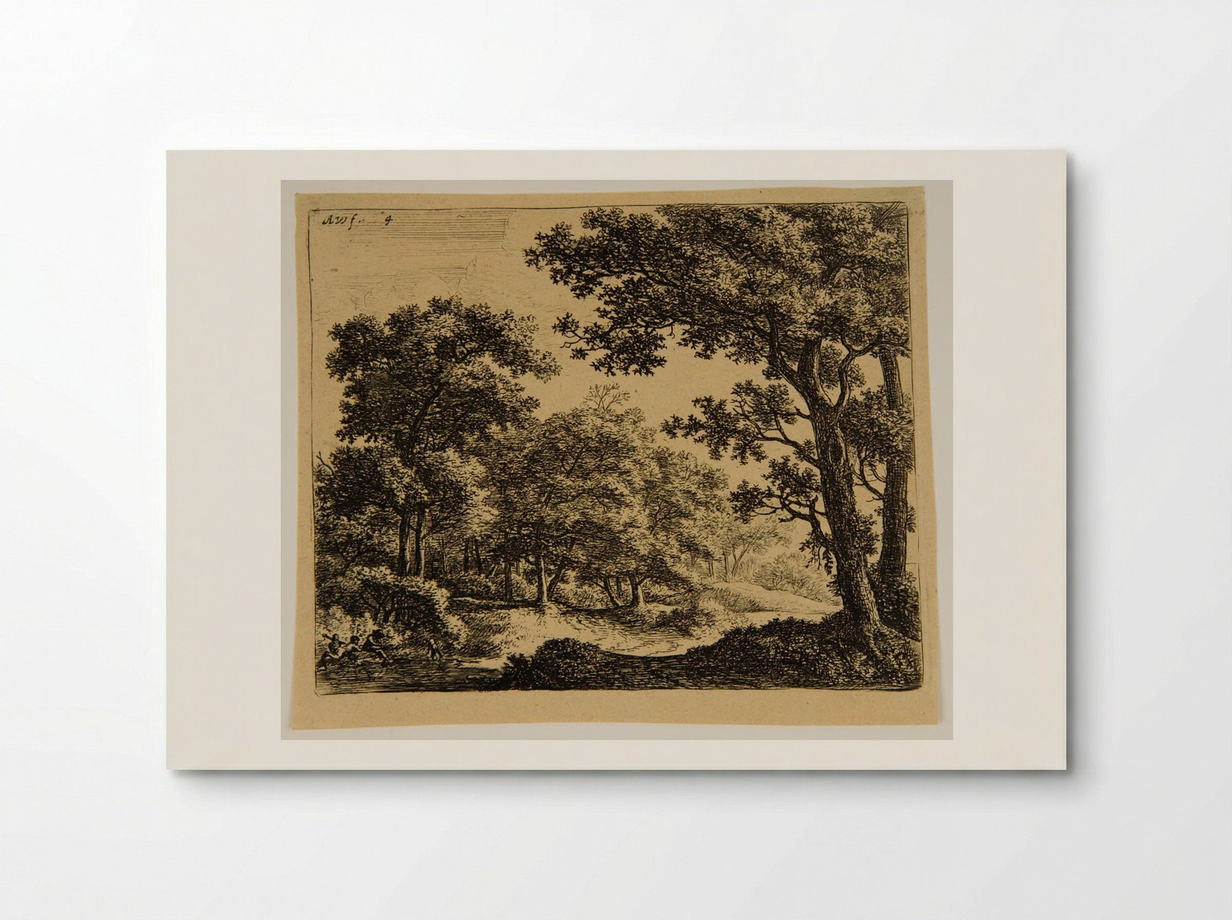 Two Boys and their Dog at the Border of the Water - Anthonie Waterloo - Poster
