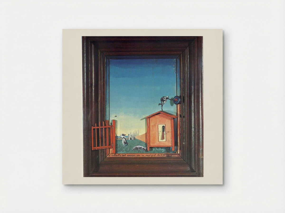 Two Children are Threatened by a Nightingale - Max Ernst - Poster