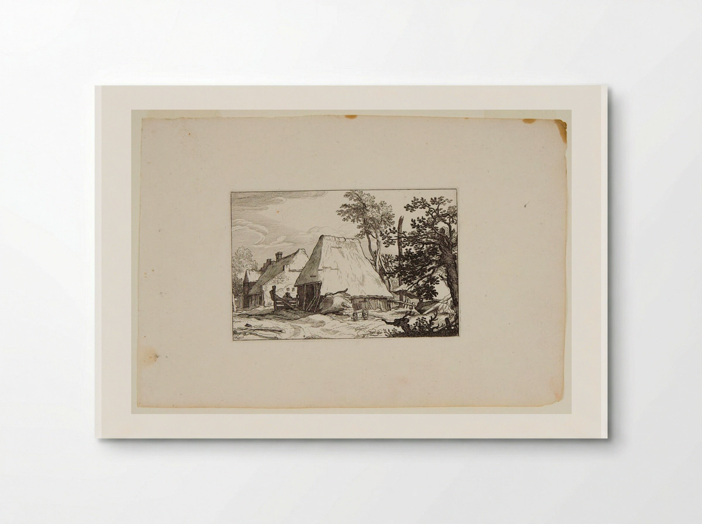 Two Farm Buildings with a Tree in Right Foreground - Claes Jansz. Visscher - Poster