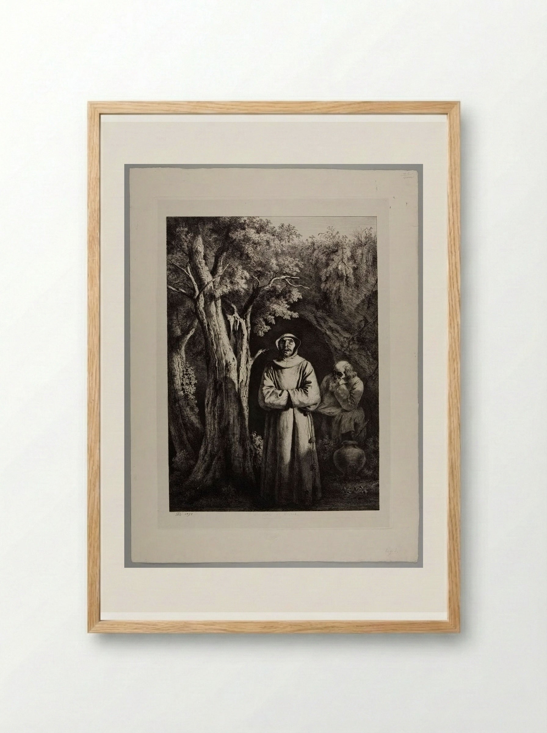 Two Fathers of the Desert - Jean-Jacques de Boissieu - Framed Print Wood