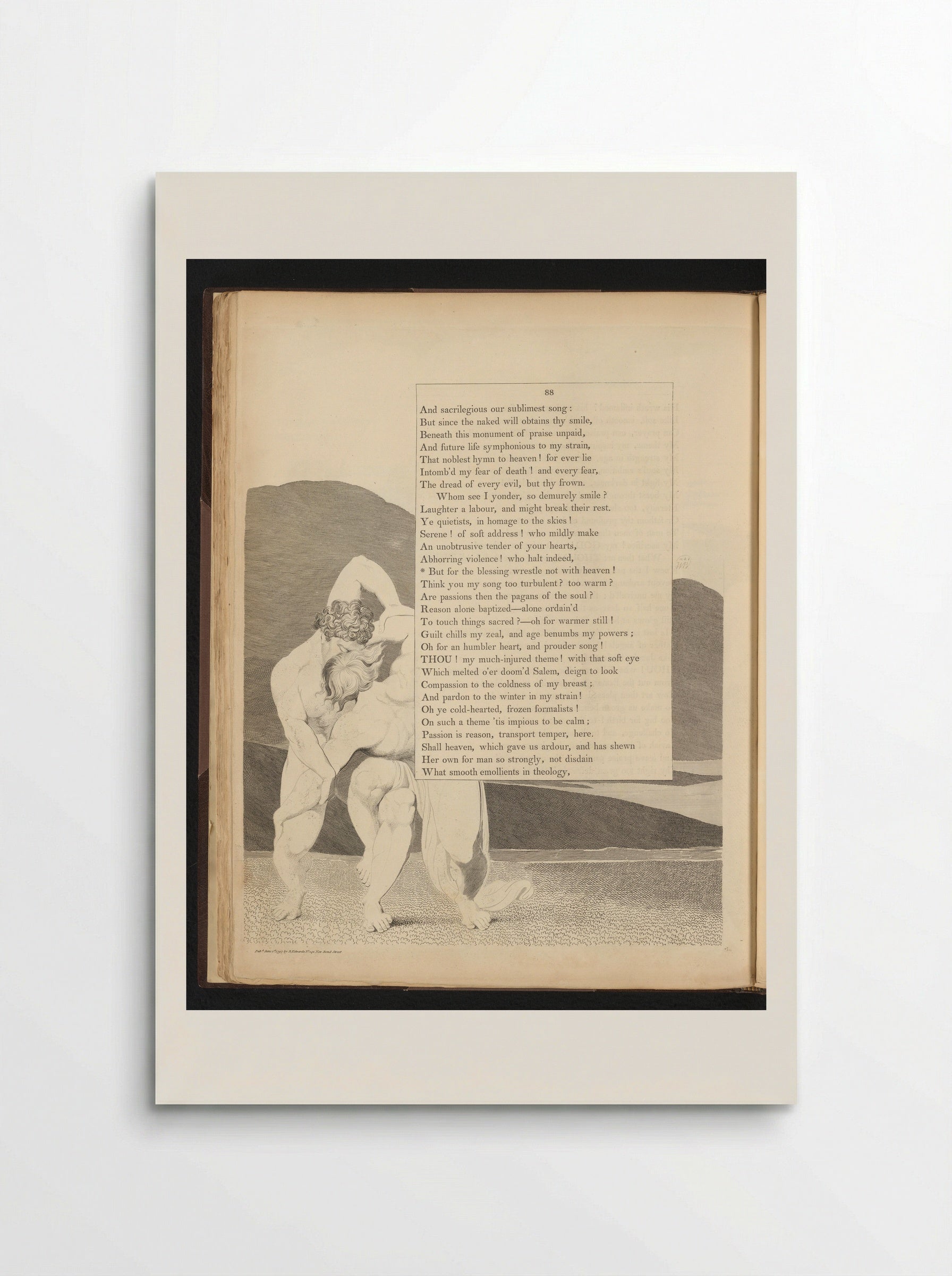 Two Figures Wrestling - William Blake - Poster