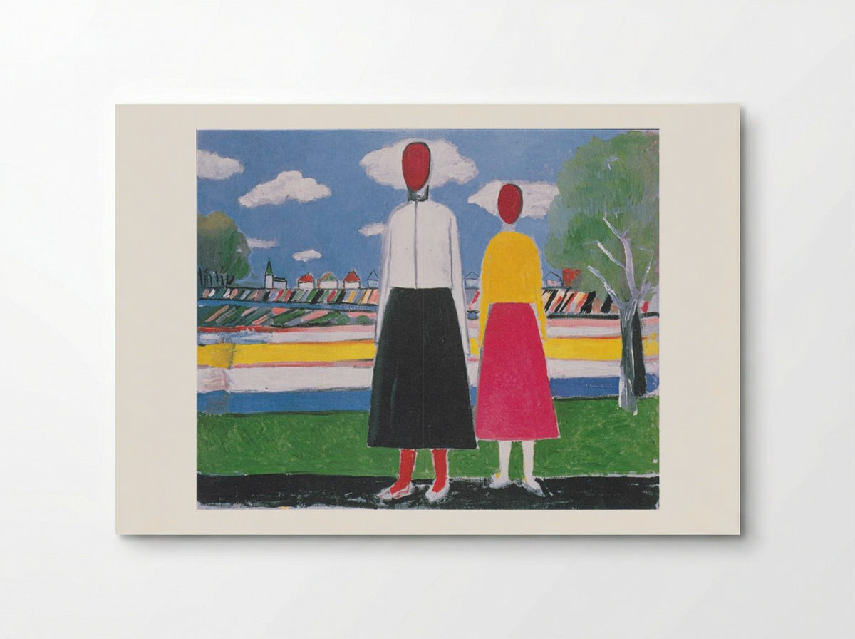 Two Figures in a Landscape - Kazimir Malevich - Poster
