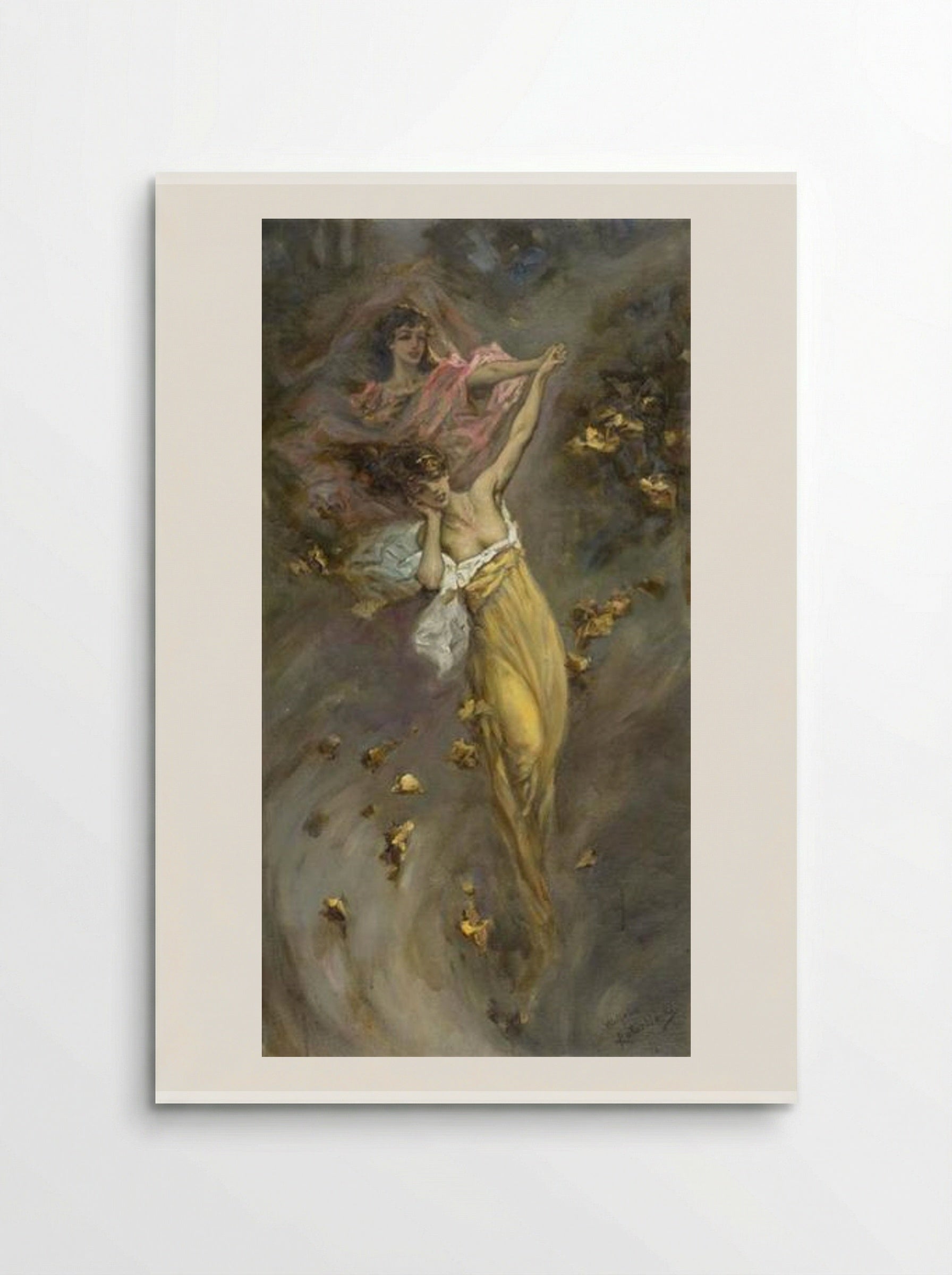 Two Girls in Yellow and Pink - Wilhelm Kotarbinski - Poster