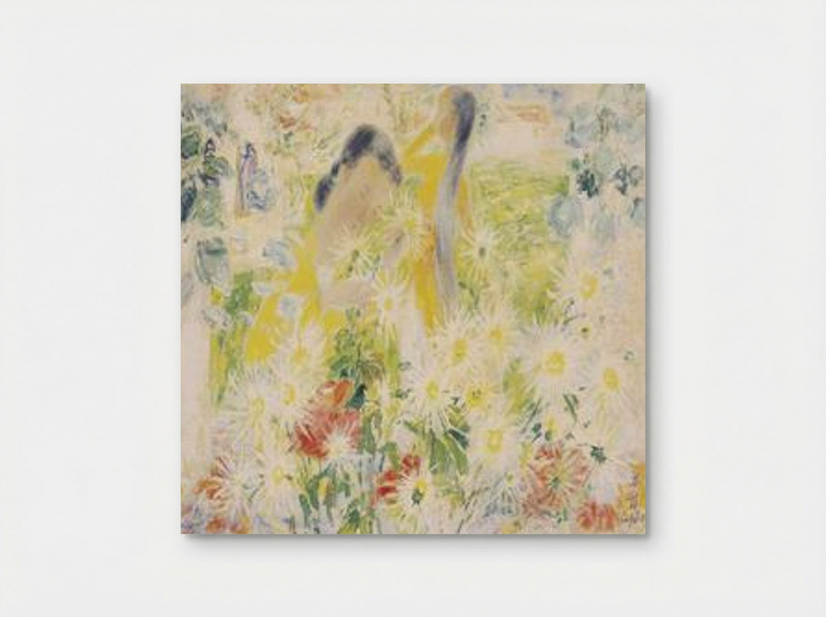 Two Girls in the Flower Garden - Le Pho - Poster