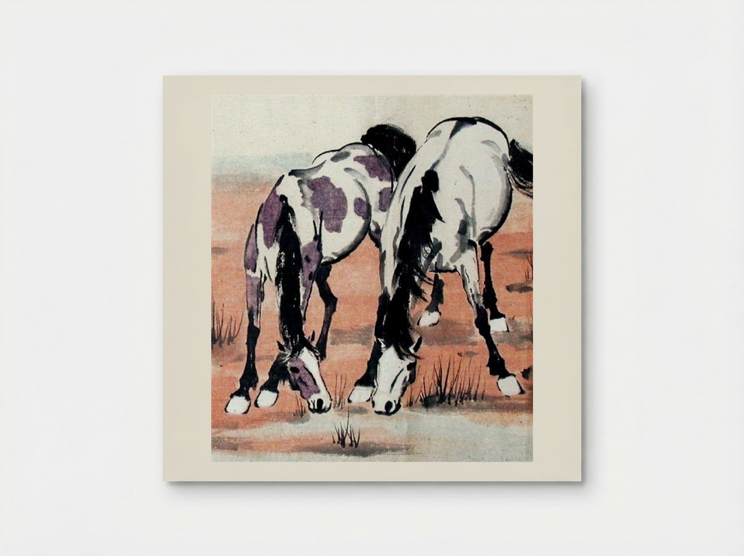 Two Horses - Xu Beihong - Poster