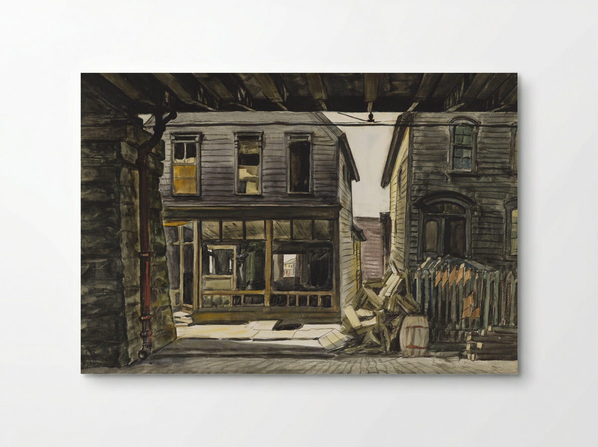 Two Houses under a Viaduct - Charles E. Burchfield - Poster