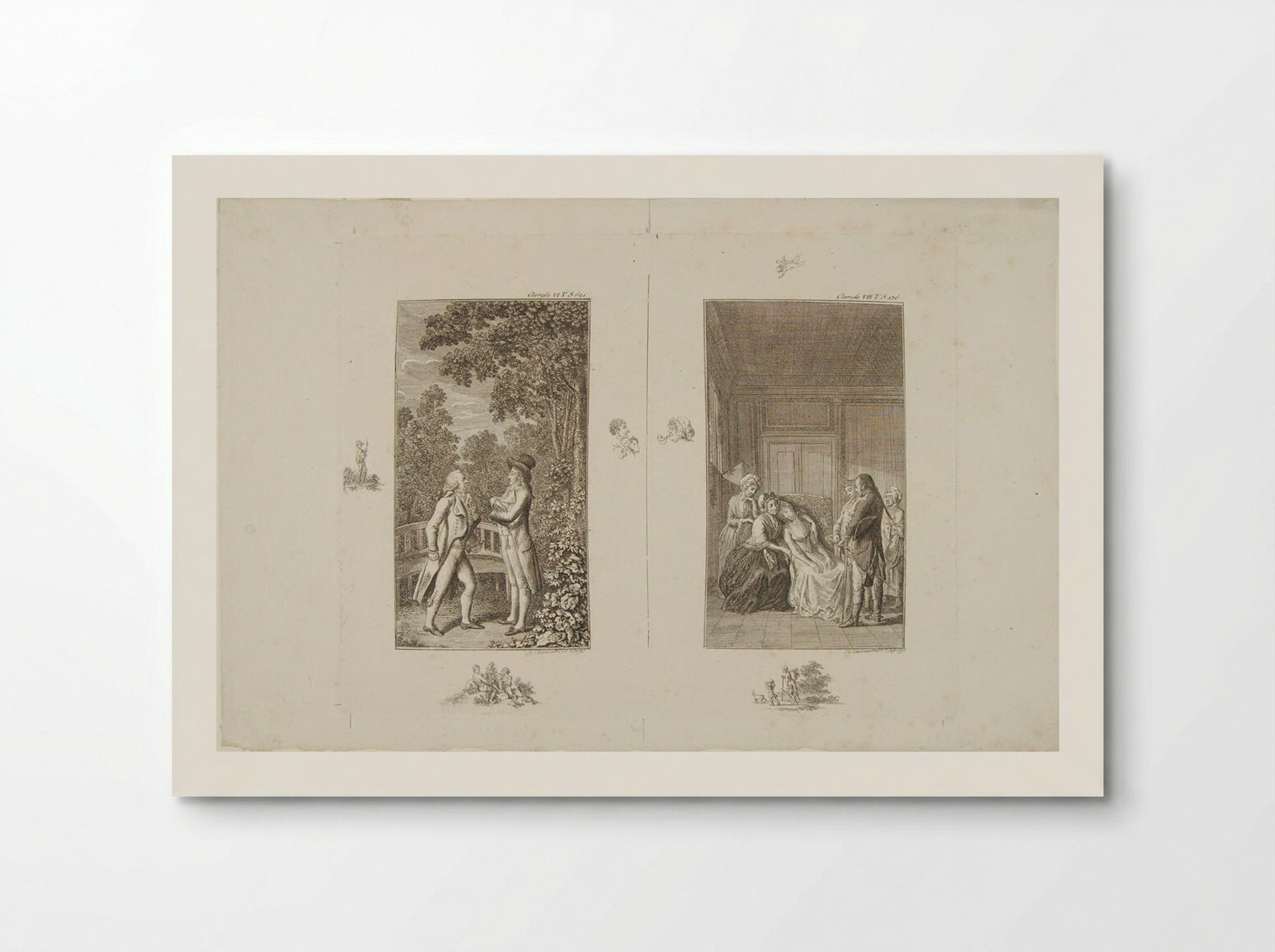 Two Illustrations for Samuel Richardson's 'Clarissa' - Daniel Nikolaus Chodowiecki - Poster